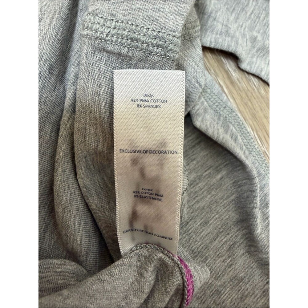Ivivva-Lululemon Youth Heather Gray Long Sleeve Crew Top *Flawed* - Picture 5 of 7